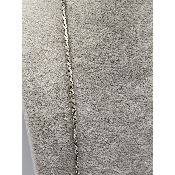 Vintage Napier Silver Tone Flat Chain Necklace 30.5 Inch 1970s 1980s - Picture 5 of 8